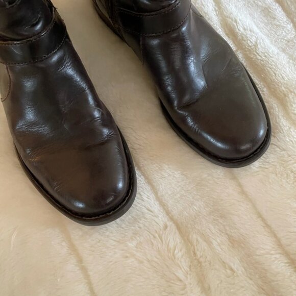 Born Hagene Tall Dark Brown Leather Heeled Boots Size 8M | EUC - Picture 2 of 8